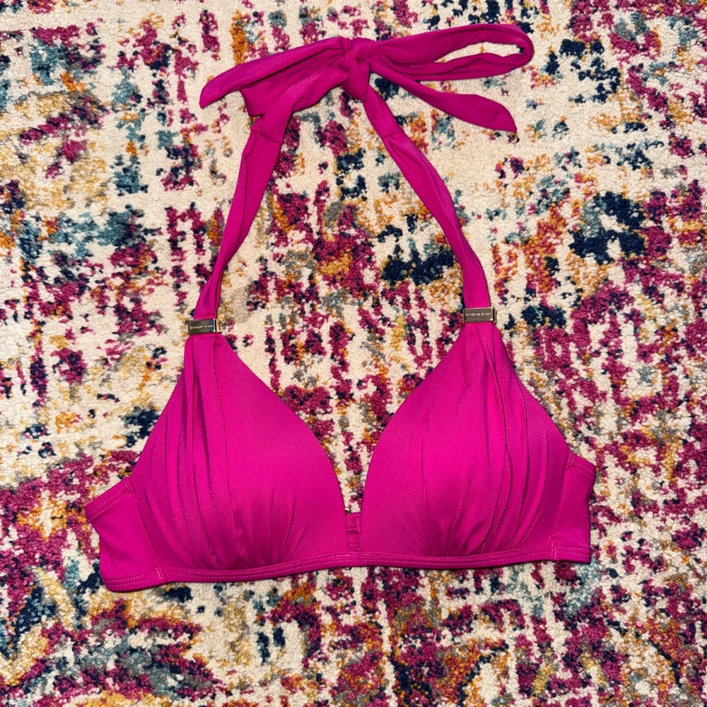 Victoria's Secret Hot Pink Halter Bikini Top